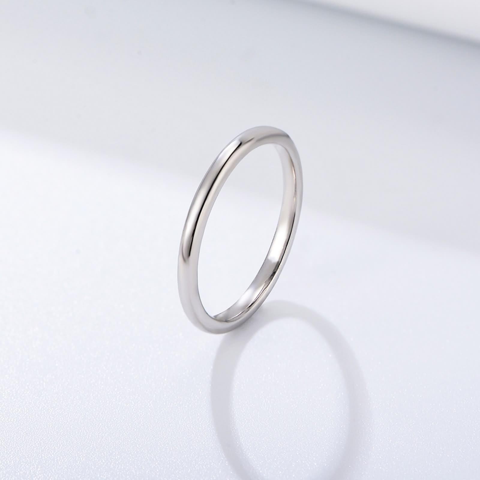 Anello da donna in oro bianco 9 K, misura 65 (20,7)