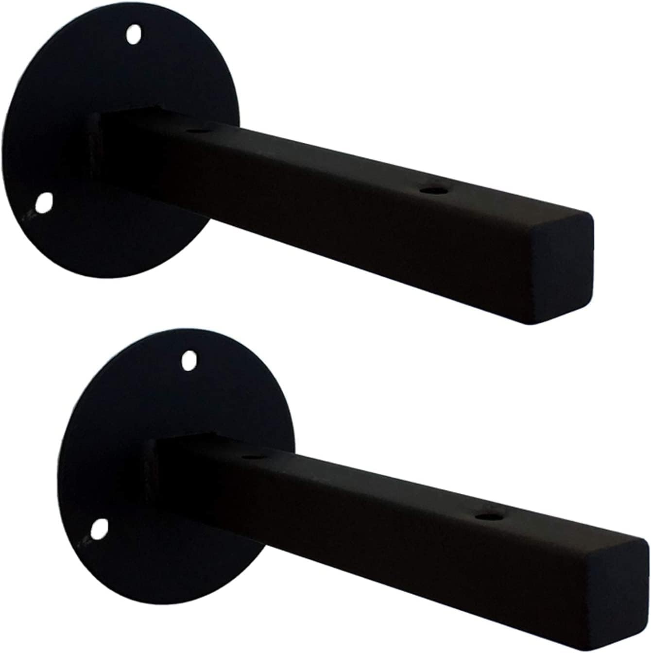 Wall Mounted Shelve Brackets,Board Shelf Brackets,2 Pack Metal Shelf Brackets,Black Industrial Floating Bracket,Wall Mounted Heavy Duty Rustic Shelf Brackets,Decorative Garden Flower Racks Supports,2x