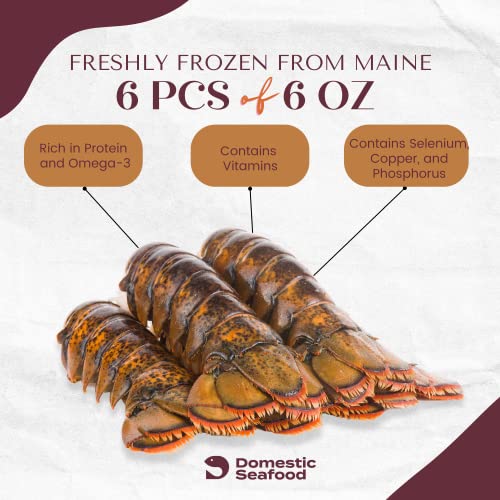 Domestic Seafood, Domesticseafood 6 Oz Maine Lobster Tails thumb #2