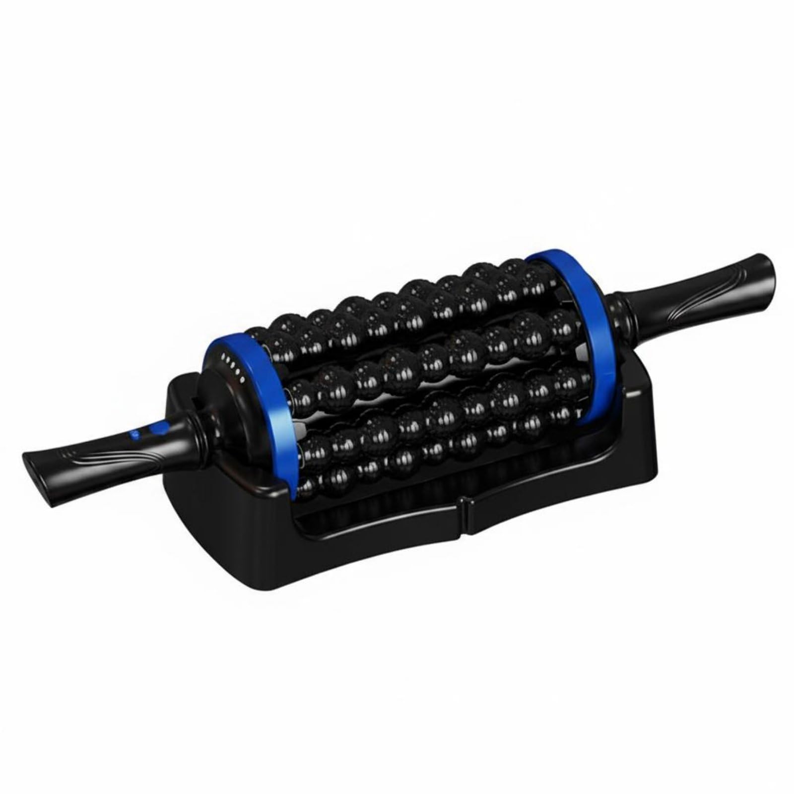 Rullo Massaggiante Elettrico Rullo Massaggio Corpo Piedi Vibrazione Automassaggio Decontratturante con Testine Multiple Rullo Testurizzato 4 Livelli, Blu