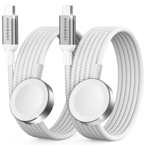 Image of 2Pack Fast 5W for Apple Watch Charger USB C Fast Charging iWatch Charger Magnetic Wireless Compatible with iWatch Ultra 3 /2 Series 11 10 SE3,Travel /Home Essentials Accessories-3.3FT /Braided