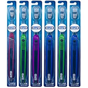 Oral-B Indicator Toothbrush Flat Trim, Compact Head 30, Soft – Pack of 6