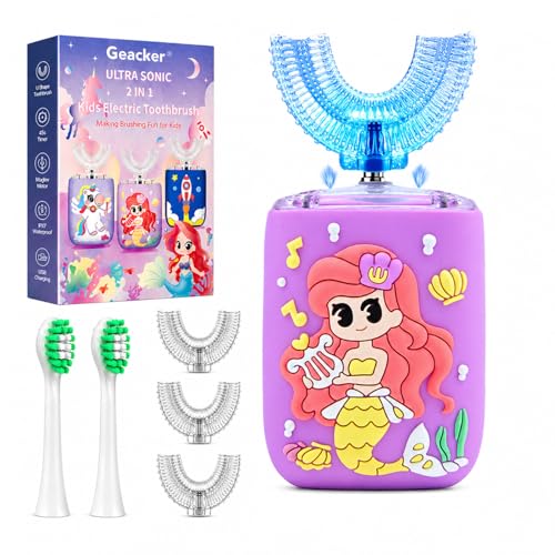 Geacker Kids Electric Toothbrush, U Shaped Toothbrush Kids...