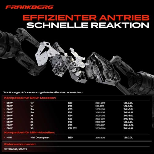 Frankberg Türschloss Stellmotor Hinten Rechts 5-Polig Kompatibel mit E91 320 325 Kombi 2001-2012 E83 xDrive18 SUV 2003-2011 R60 Cooper SUV 2010-2016
