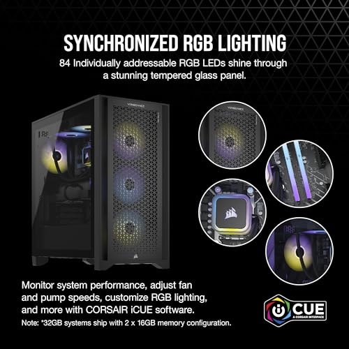 Image of Corsair Vengeance i7500 Series Gaming PC - Liquid Cooled Intel Core i5 14600KF CPU - NVIDIA GeForce RTX 4070 GPU - 32GB Vengeance RGB DDR5 Memory - 1TB M.2 SSD - Black