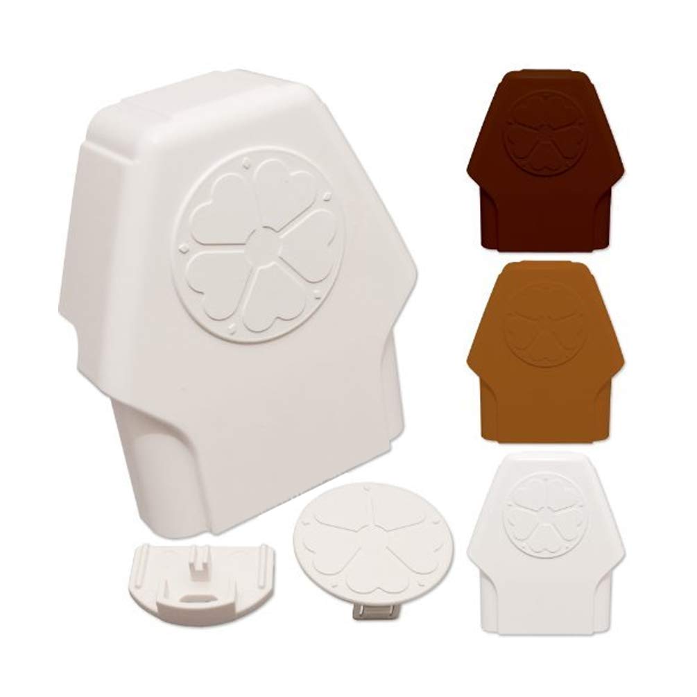 Truly Pvc Supplies White 1 X Ultraframe Ccg 001 Conservatory Georgian Glazing Bar End Cap - Genuine Ultraframe Transom End Cap Suitable For Ultraframe Conservatories - Recognisable By The Rose Mottif Measures 110Mm X 83Mm