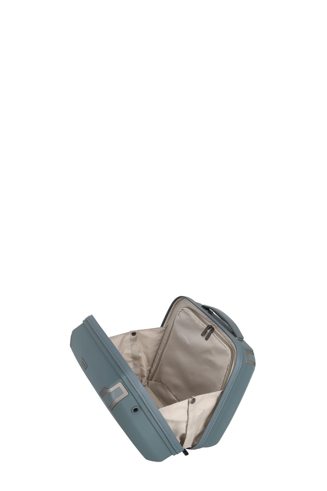 travelite custodia per cosmetici a mano con guscio rigido e fodera riciclata, serie di valigie ELVAA: beauty case con angoli protettivi, 36 cm, 20 l