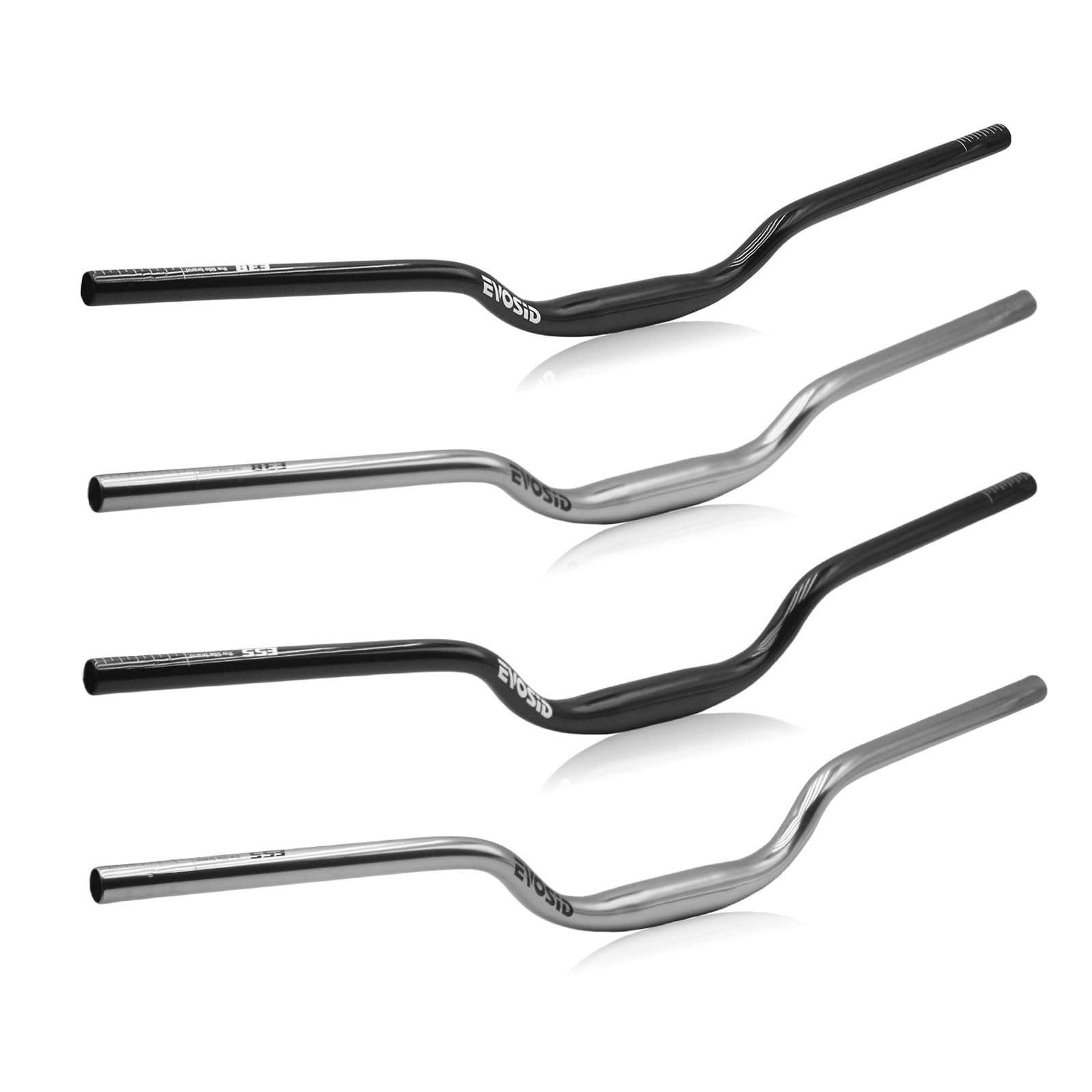 31.8MM Mountain Bike Handlebar,Lightweight Aluminum Alloy Mountain Bicycle Riser Bar Length 800mm Rise 38/55mm MTB Bike Handlebar Compatible with Sur Ron Light Bee Dirt Bike,AM,DH,XC(Black-38mm Rise)