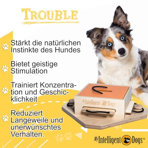 My Intelligent Dogs Interaktives Hundespielzeug Intelligenz, Hundepuzzle - Intelligenzspielzeug für Hunde Mentalen Auslastung - Interaktives Spielzeug Hund, Denkspiele für Hunde Trouble