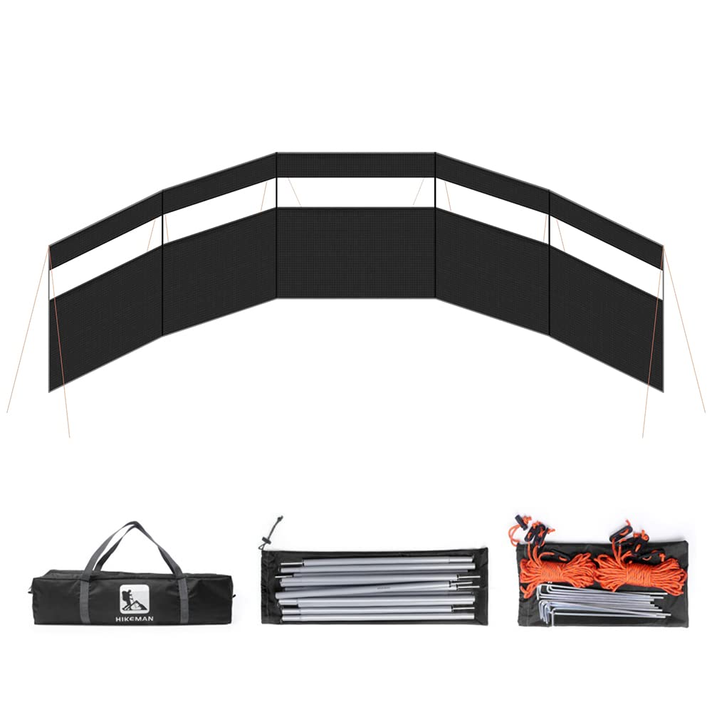 Folding Camping Windscreen Beach Windshield Shelter Outdoor Picnic Sidewall Privacy Screen Foldable Panel Partition Wall Divider for Garden Charcoal Grills BBQ Picnic