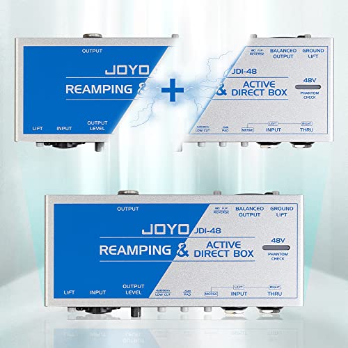 Joyo Passive Reamping And Phantom Powered Active Direct Box, Re-Amping Direct Box With 6.35Mm And Xlr Input 2 In 1 For Guitarist Bass Performance Or Recording (Jdi-48) #TOP1
