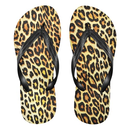 Nander Fashion Leopard Print Sandal Flip Flops of Men's & Women's,Beach Slippers Flip Flops Shower Shoes
