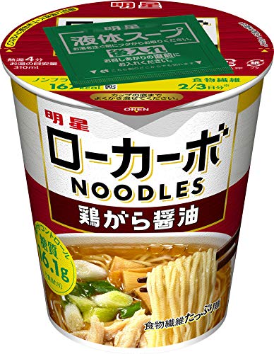 明星 ローカーボNOODLES 鶏がら醤油 57g ×12個 明星 ローカーボNOODLES 鶏がら醤油 57g ×12個