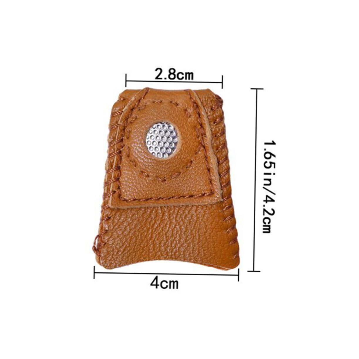 Beatifufu Thumb Thimbles for Hand Sewing Flexible Leather DIY Needlecraft Protection