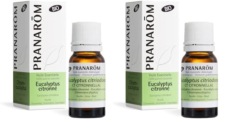 PRANAROM - Eucalipto Azul BIO - Aceite Esencial Quimitipado - Músculos y Articulaciones - 100% Puro y Natural - HECT - 10 ml (Paquete de 2)
