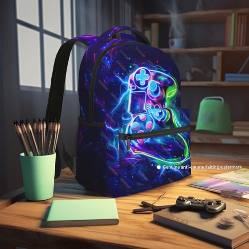 Game School Backpack For Boys Abstract Gamepad Boys Backpack For Kids Children Teens Backpacks Ages 6-184