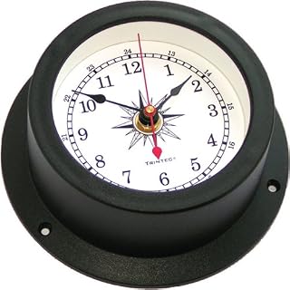 Trintec Nautical Marine Vector Collection Quartz Time Clock (White Dial) VEC-W-01 Boat Cabin Instrument