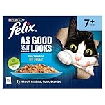 FELIX As Good As it Looks Senior 7+ Fish in Jelly Wet Cat Food 12x85g