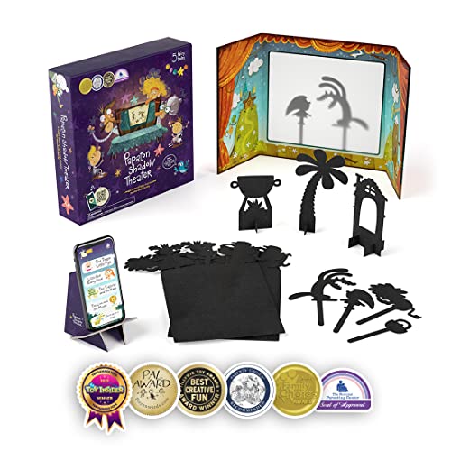 PAPATON Shadow Puppet Theater Create Shadow Puppet Show Family Storytelling Board Game 32