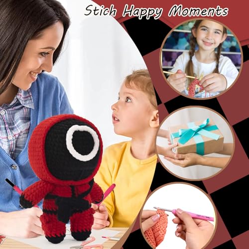 Image of Crochet Kit for Beginners,Crochet Kit Amigurumi Crocheting Animals Kits with Step-by-Step Video Tutorials, Knitting Starter Pack for Adults and Kids