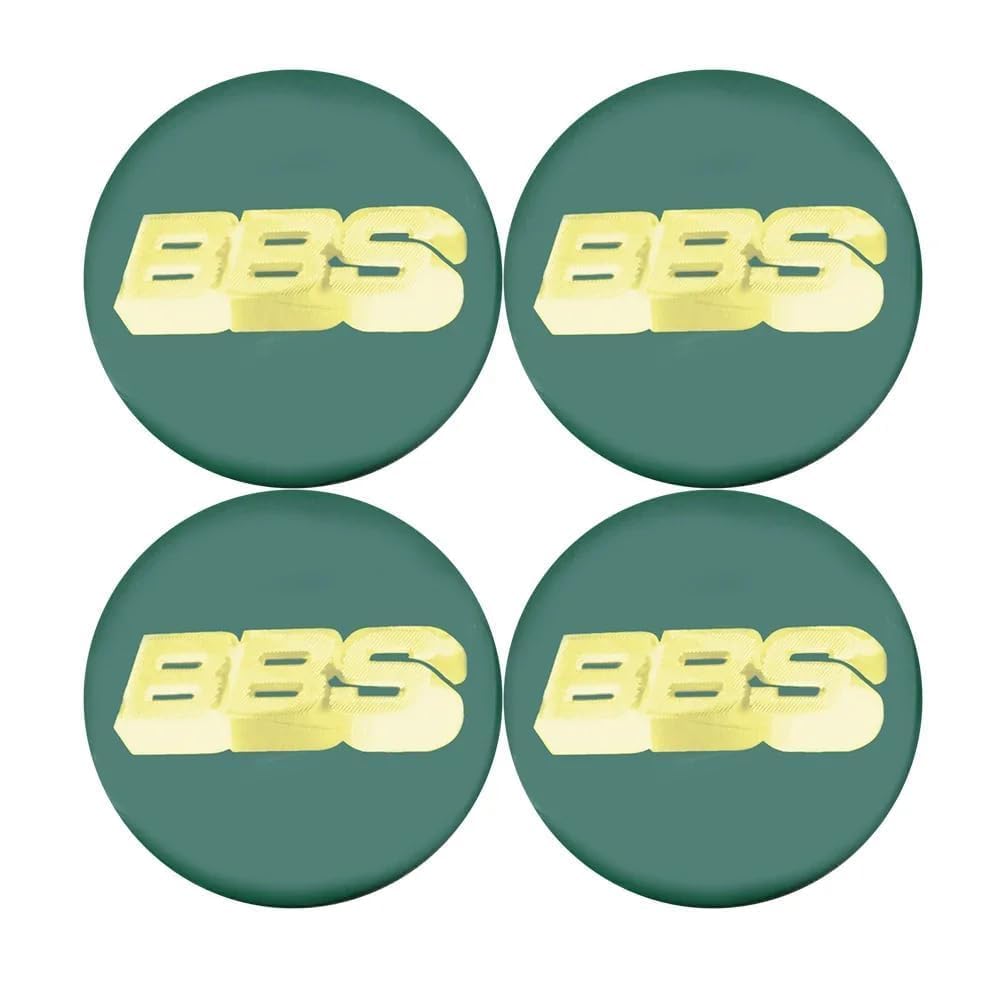 WUDILIYI 4 Stück Auto Radnabenkappen Aufkleber, Felgenaufkleber für BBS 56MM 60MM 65MM 70MM 80MM, Nabendeckel Radnabenabdeckung-Logo Sticker, Zentralabdeckung,C-65MM