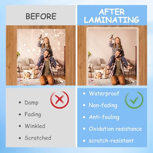 3 Mil Laminating Sheet, Clear Thermal Laminating Pouches Letter Size Plastic Laminator Sheets 9 x 11.5 Inch (3 mil / 500 pcs) image 8
