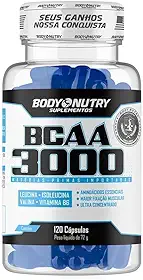 BCAA 3000 120 Capsulas Aminoacidos Essenciais Enriquecido com vitamina B6 Sem Sabor Ultra Concentrado Rapida Absorção Importado Original