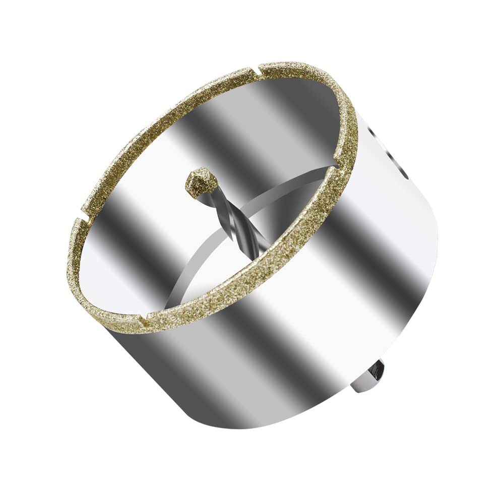 ASNOMY 3 Inch (75mm) Diamond Hole Saw with Pilot Drill Bit, 3" Diamond Tip Coated Hole Saw with Guiding Drill Bit for Glass Ceramic Marble Porcelain