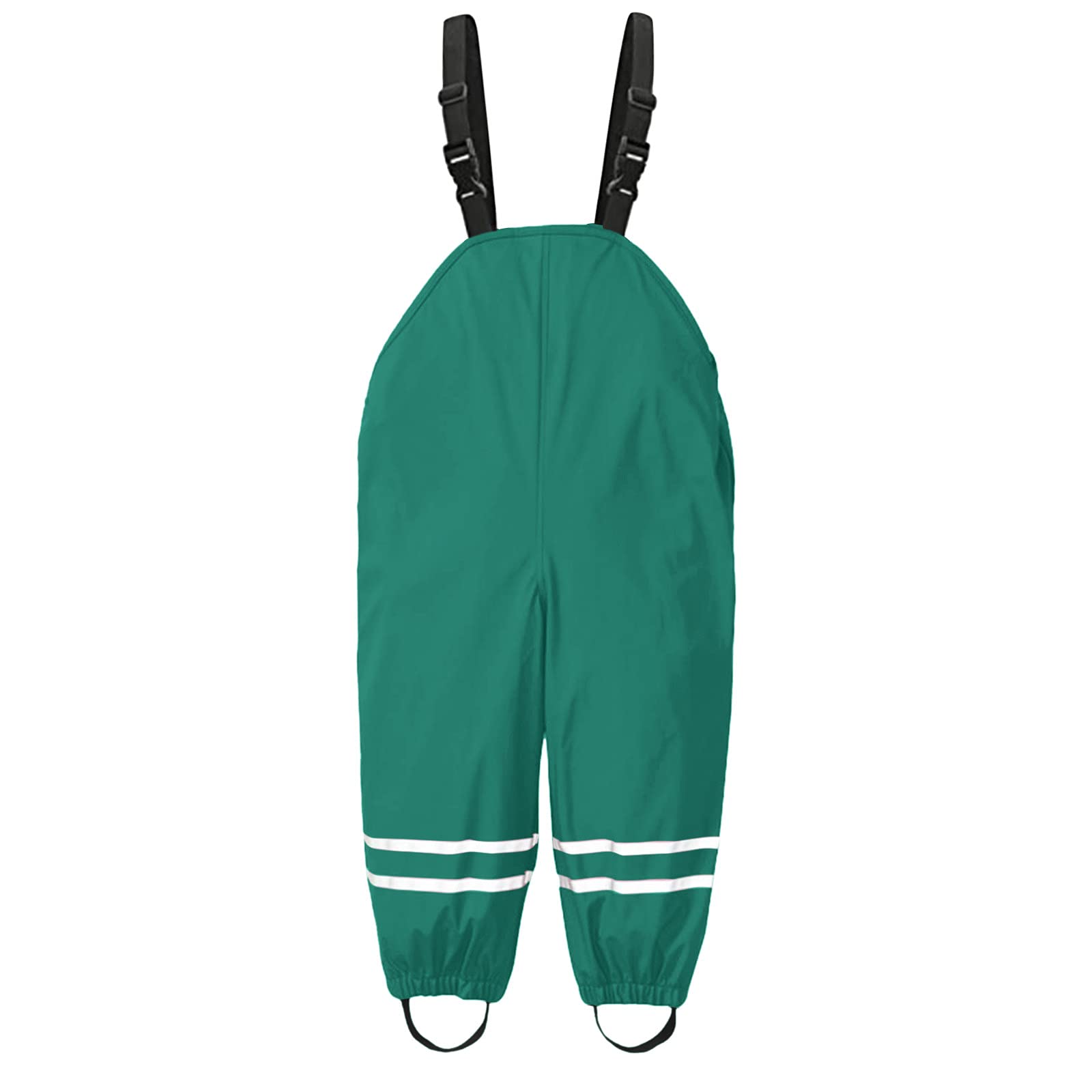 Kids Toddler Waterproof Suspender Rain Pant Boys Girls Overalls Muddy Play Rain Trousers Dirty (Green, 5-6 Years)