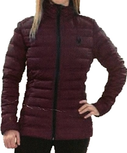 Spyder Womens Prymo Down Ski Authentic Jacket (Fin Blk, Large)