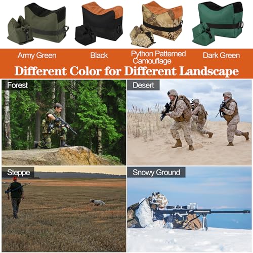Shooting Rest Bags, Shooting Rest Bags, Rest Front & Rear Support Sandbag Stand Holders with 600 Denier Polyester for Rifle Hunting