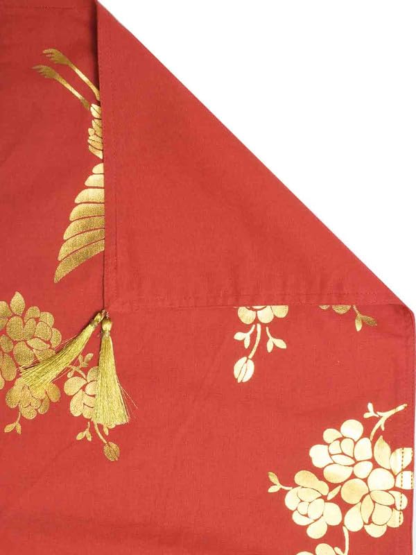 Image of Blanc 9 Isla Home & Kitchen Pure Cotton Printed 4 /6 Seater Table Runner|(33x182) cm