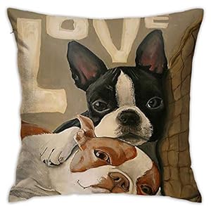 Boston Terrier Decorative Cushion Pillows Case