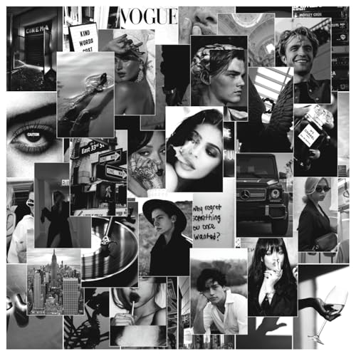 Image of SAW Black And White Posters - Pack Of 54 | 4 x 6 Inches | Aesthetic Artwork Posters | Wall Decor For Living Room, Bedroom, Home And Office