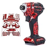 WRAPGRADE Custom Wrap Aufkleber Abziehbild kompatibel mit Makita DTD173 18V LXT (Chaost Tribal Red)