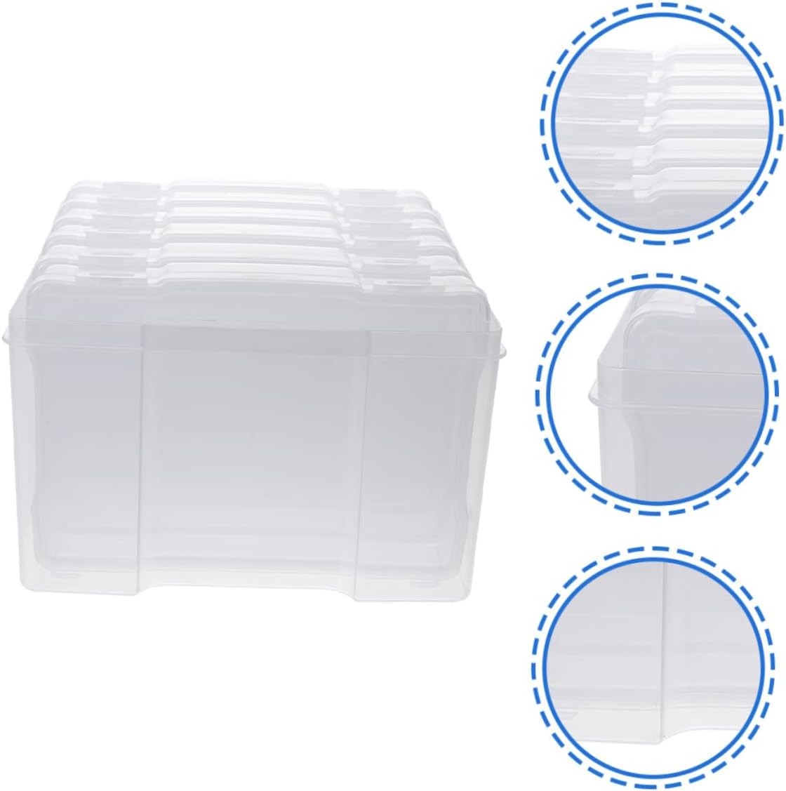 STOBOK Multi-functional Photo Storage Box Card Organizer Box for Greeting Cards Photo Keeper Small Organizer
