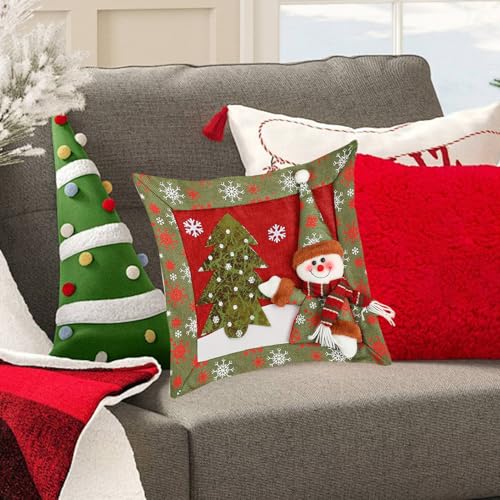 Housse de coussin Noël flocon de neige, idée cadeau déco de lit