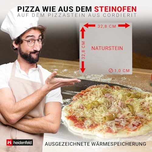 Foto von Heidenfeld Gas Pizzaofen Venezia | Gasofen - 500°C - Pizza Ofen - Pizzamaker - Edelstahl - Brot Backofen - Pizza Maker - Pizzastein - Pizza Grill - Gartenofen Outdoor (Silber)