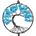 Urdeoms Blue Tree of Life Dream Catchers for Bedroom Adult Boho Big Dream Catcher for Boys Girls with Crystal Turquoise Hanging Ornament and Feathers Blessing Gifts(NO.33) - Image 4