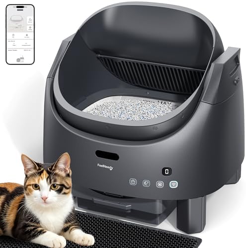 Automatic Litter Box Self Cleaning, FeelNeedy Open-Top Smart Cat ...