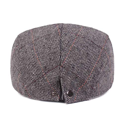 Image of Quanhaigou Men's Cotton Flat Ivy Gatsby Newsboy Driving Hat Adjustable Irish Cabbie Ivy Driving Hunting Cap