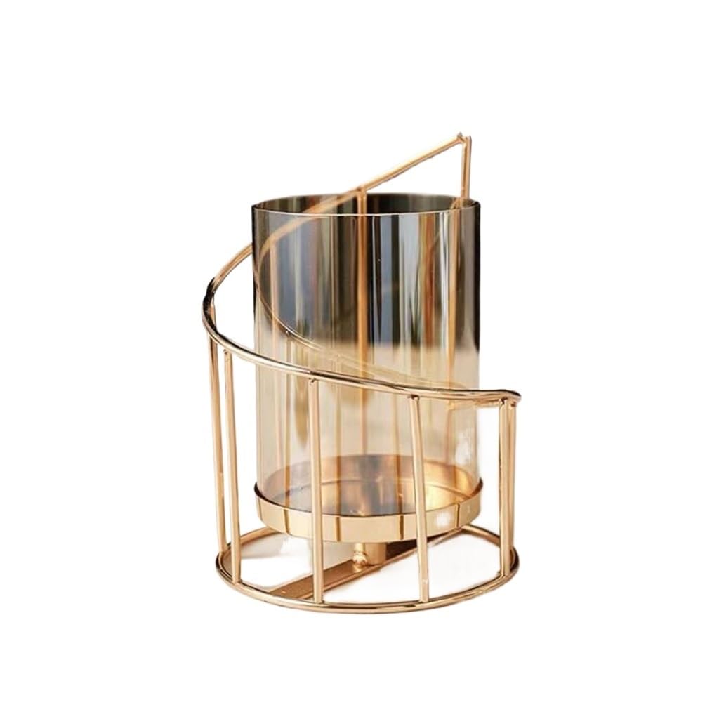 HTTGDGDH Candle Holder Ornament Living Room Table European Iron Candle Decoration Candlelight Dinner,Argento-Size