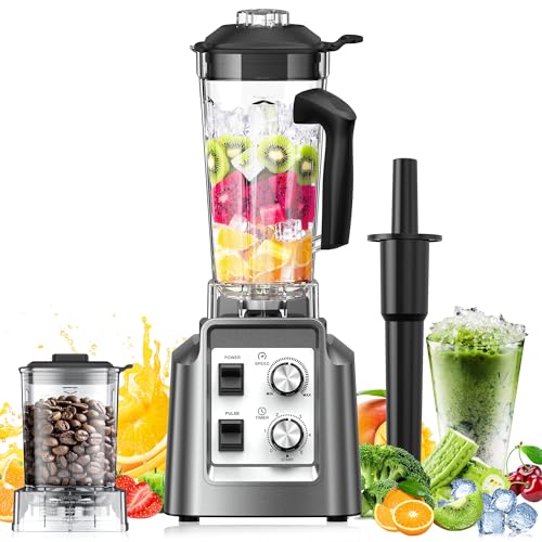 Teendow Standmixer, 1800W Mixer Hochleistungsmixer – Tischmixer mit 2,0-Liter-Behälter+ 600-ml-Kaffeemühle, Geeignet zum Zerkleinern von Eis und Gefrorenen Früchten, BPA-frei. Teendow Standmixer, 1800W Mixer Hochleistungsmixer – Tischmixer mit 2,0-Liter-Behälter+ 600-ml-Kaffeemühle, Geeignet zum Zerkleinern von Eis und Gefrorenen Früchten, BPA-frei.