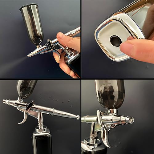 Image of High air Flow Airbrush Kit,Portable Airbrush Compressor, Rechargeable Cordless Airbrush, Mini Air Brush, Handheld Airbrush Gun for Barber, Model Painting, Nail Art, Makeup, Tattoo