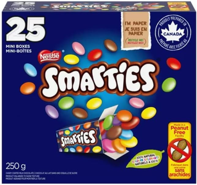 Snowbird Sweets Smarties 25 count - 250g - Imported from Canada