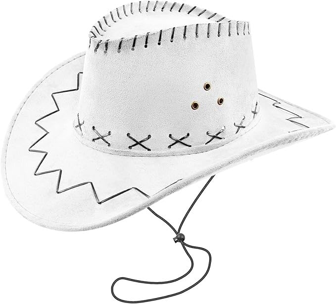 Zac's Alter Ego Fancy Dress Unisex Cowboy or Cowgirl Hat - Black, Brown, Pink or White