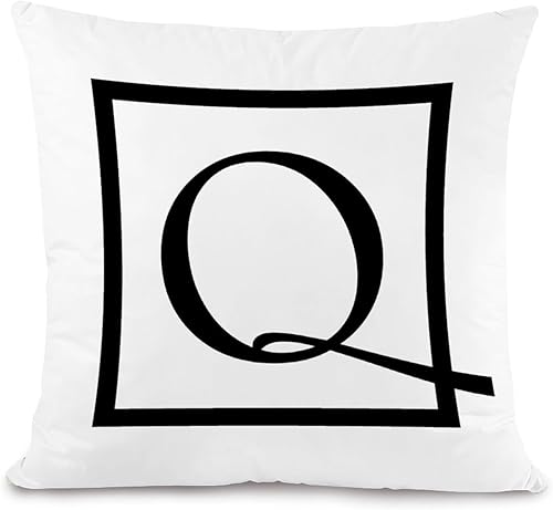 Miniatura 10 de Fundas de almohada decorativas con monograma de letra I de 18 x 18 pulgadas, fundas de almohada cuadradas con inicial, fundas de cojín para sofá,