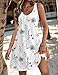 Zeagoo Summer Casual Dresses White Beach Dress for Women 2025 Sleeveless Floral Sundress V Neck Women's Tank Dress Loose Short Tshirt Dresses XL