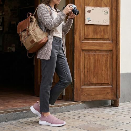 Image of konhill Women's Walking Tennis Shoes - Lightweight Athletic Casual Gym Slip on Sneakers