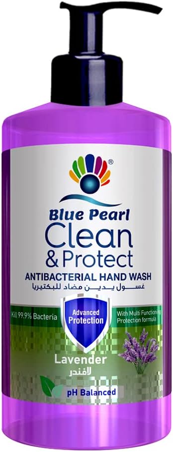 Blue Pearl Anti Bacterial Hand Wash Liquid Effectively Protects Hands from Germs, Lavender Scent 500ml